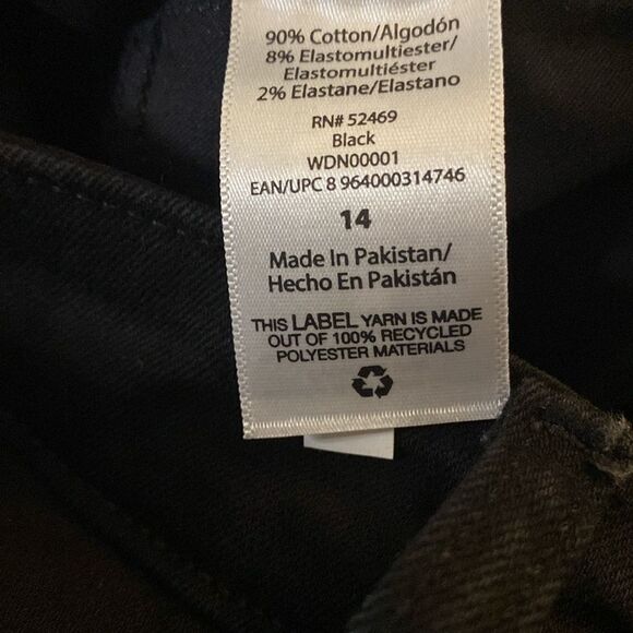 NWT New Free Assembly Black High Rise Skinny Jeans Size 14 - Picture 11 of 12